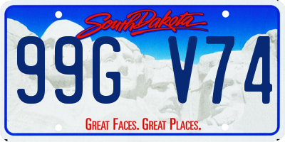SD license plate 99GV74