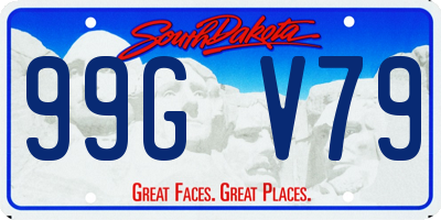 SD license plate 99GV79
