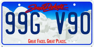 SD license plate 99GV90