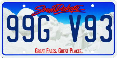 SD license plate 99GV93