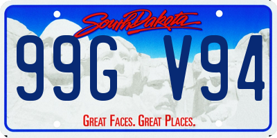 SD license plate 99GV94