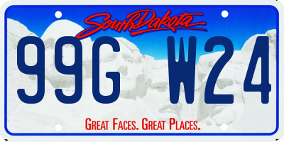 SD license plate 99GW24