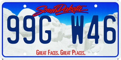 SD license plate 99GW46