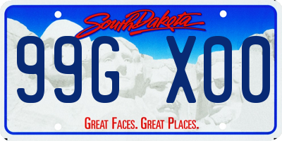 SD license plate 99GX00