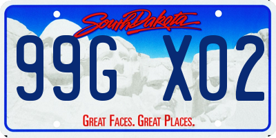 SD license plate 99GX02