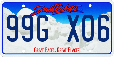 SD license plate 99GX06