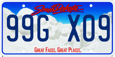 SD license plate 99GX09