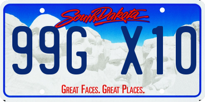 SD license plate 99GX10