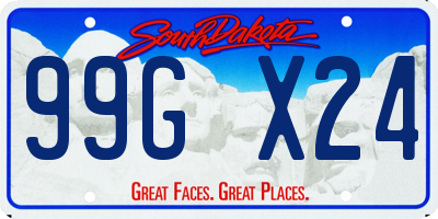SD license plate 99GX24