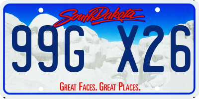 SD license plate 99GX26