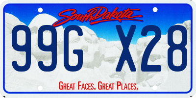 SD license plate 99GX28