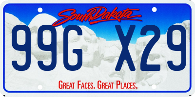 SD license plate 99GX29