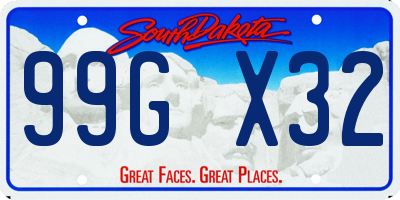 SD license plate 99GX32
