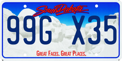 SD license plate 99GX35