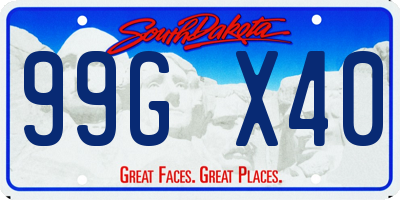 SD license plate 99GX40