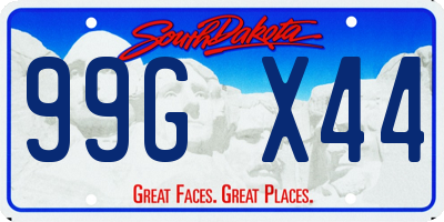 SD license plate 99GX44
