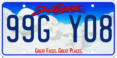 SD license plate 99GY08