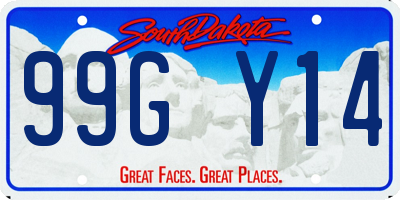 SD license plate 99GY14