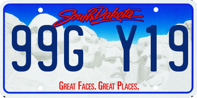 SD license plate 99GY19