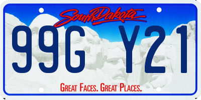 SD license plate 99GY21