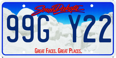 SD license plate 99GY22