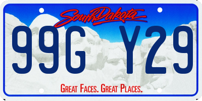 SD license plate 99GY29