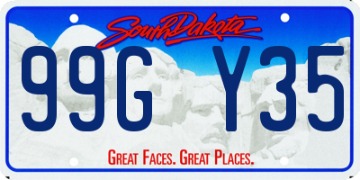 SD license plate 99GY35