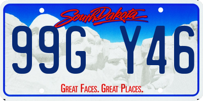 SD license plate 99GY46