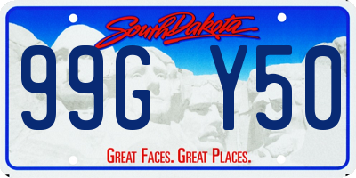SD license plate 99GY50