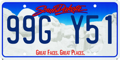 SD license plate 99GY51