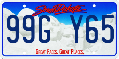 SD license plate 99GY65
