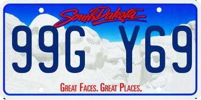 SD license plate 99GY69