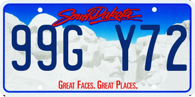 SD license plate 99GY72