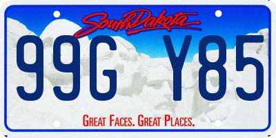 SD license plate 99GY85