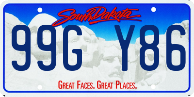 SD license plate 99GY86