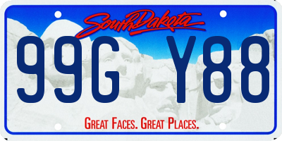 SD license plate 99GY88