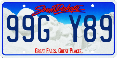SD license plate 99GY89