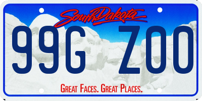 SD license plate 99GZ00