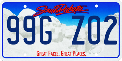 SD license plate 99GZ02