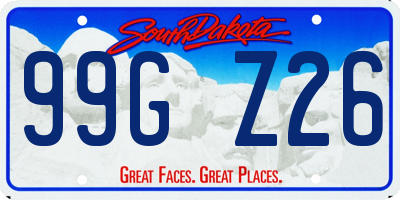 SD license plate 99GZ26