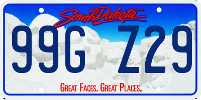 SD license plate 99GZ29