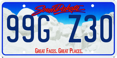 SD license plate 99GZ30