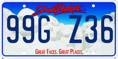 SD license plate 99GZ36