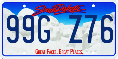 SD license plate 99GZ76