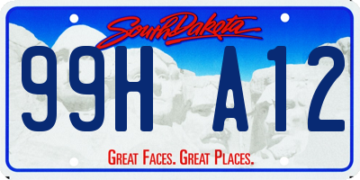 SD license plate 99HA12