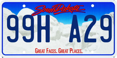 SD license plate 99HA29
