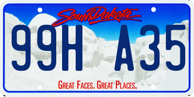 SD license plate 99HA35