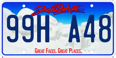 SD license plate 99HA48