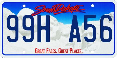 SD license plate 99HA56