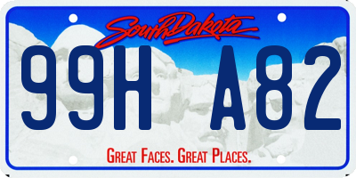 SD license plate 99HA82